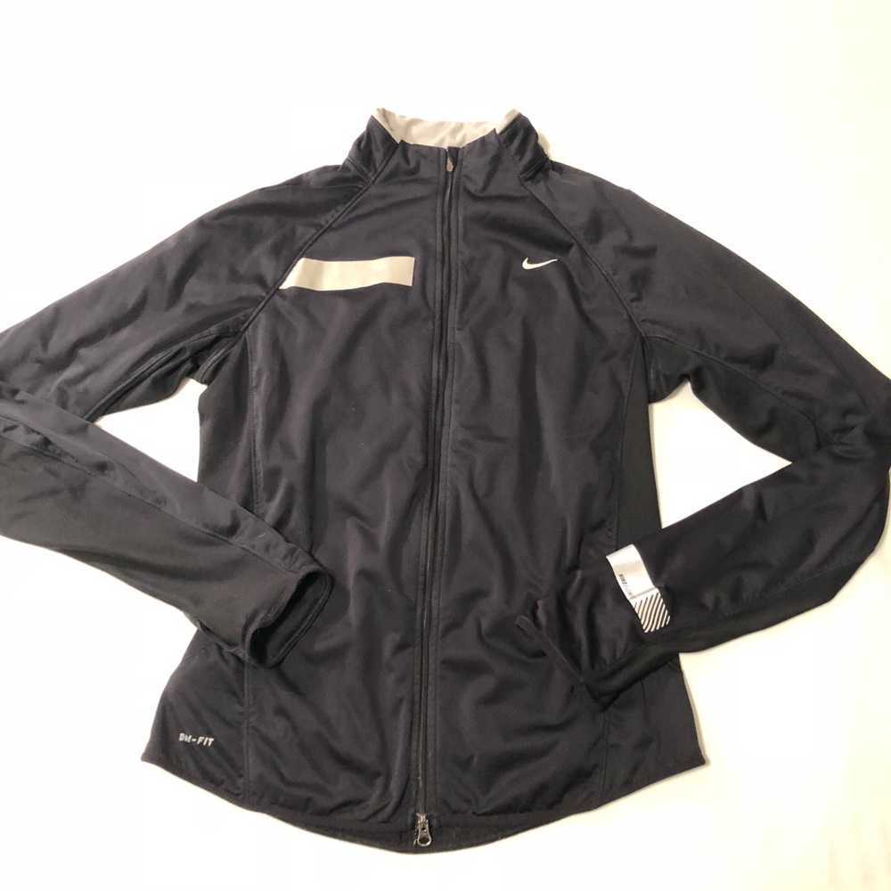 Nike dry fit jacket medium zip up black element